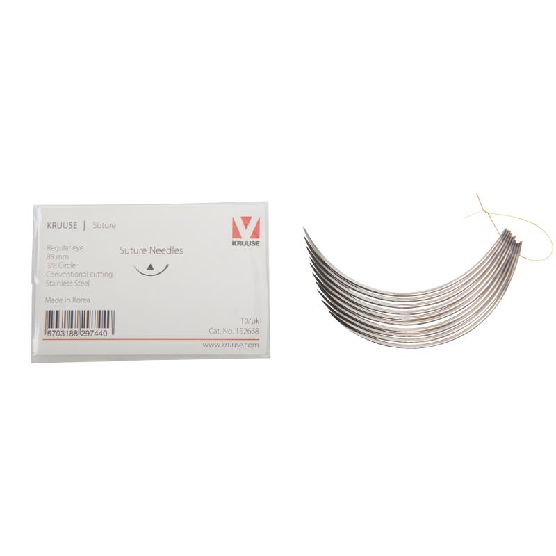 SUTURE NED REG EYE3/8CIR CON89MM 10 PCK