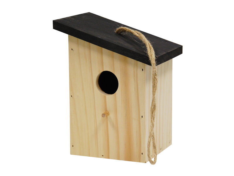 17021- BIRDHOUSE W/BLACK ROOF