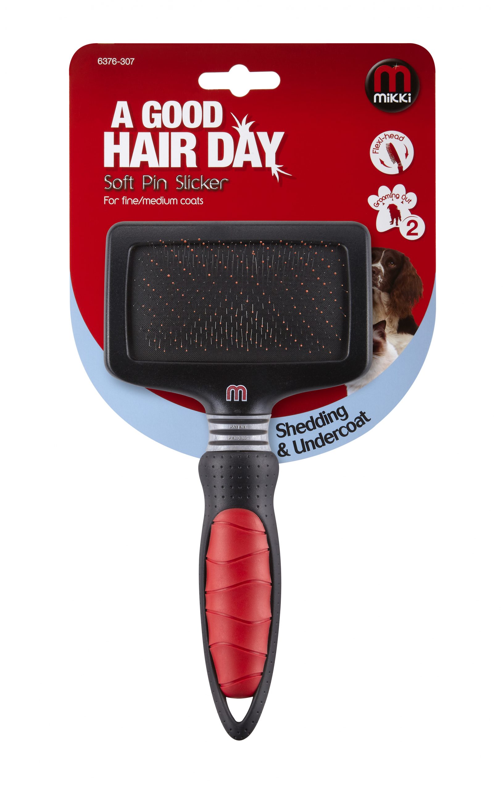 MIKKI SOFT PIN SLICKER BRUSH MEDIUM