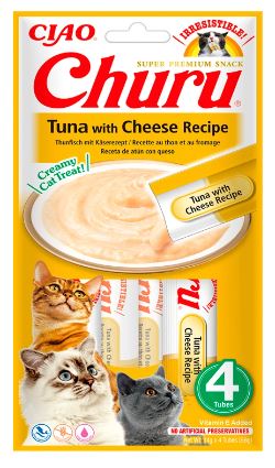 CHURU 112 TUNA/CHEESE RECIPE X 4POUCHES
