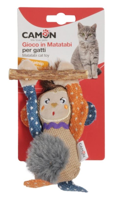 AG116 MONKEY CAT TOY W/CATNIP 15CM