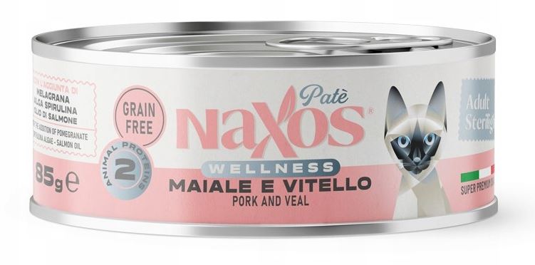 NAXOS CAT ADULT S/LIGHT PORL/VEAL 85G