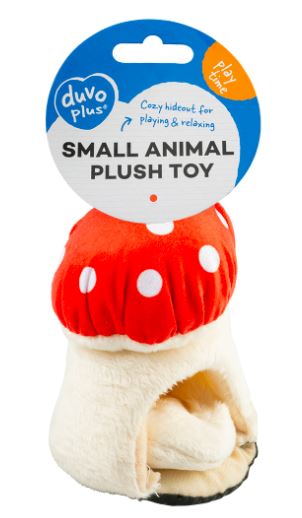 DUVO+ MUSHROOM HOUSE PLUSH RED/WHITE