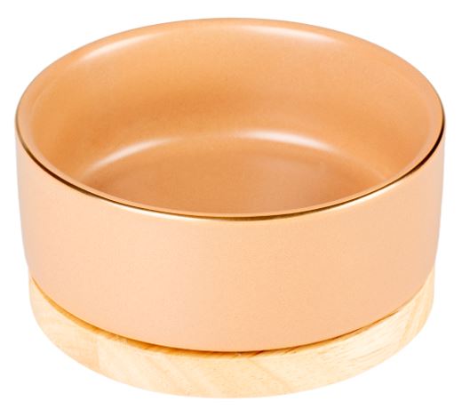 DUVO+ FEEDING BOWL TIMBER 450ML PINK