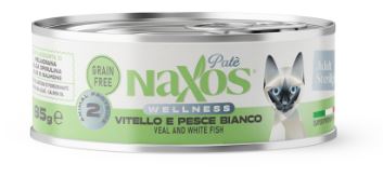 NAXOS CAT ADULT S/LIGHT VEAL/WFISH 85G