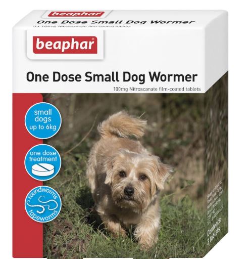BEAPHAR ONE DOSE WORMER PUPPY/SMALL DOG 3 TAB