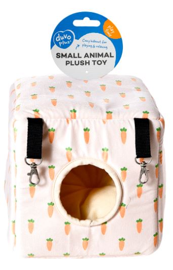 DUVO+ CARROT HANGING HOUSE CUBE PLUSH