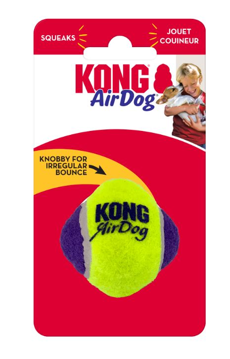 KONG AIRDOG SQUEAKER KNOBBY BALL XS/S
