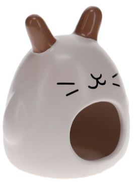 DUVO+ SMALL ANIMAL HOUSE STONE BUNNY WHI