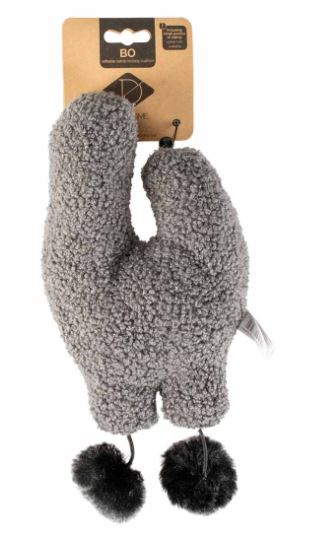 KICKING CUSHION BO W/CATNIP GREY