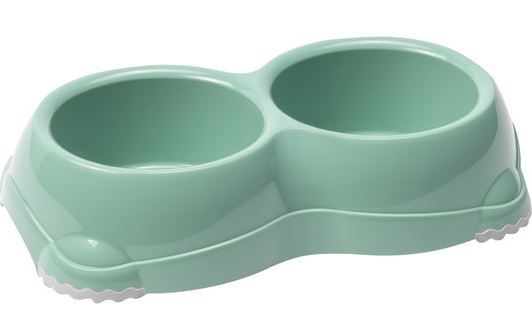 MODERNA DOUBLE SMARTY BOWL 2-SOFT GREEN