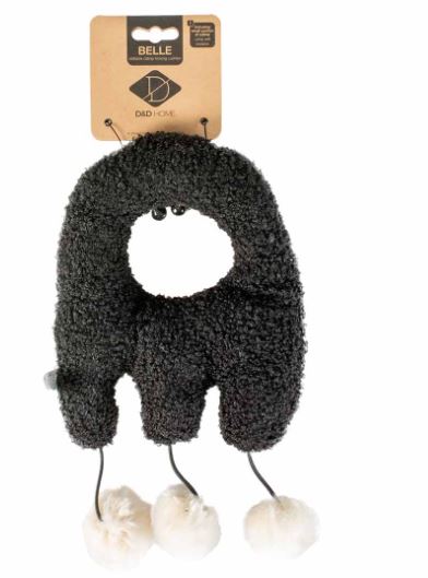 KICKING CUSHION BELLE W/CATNIP BLACK