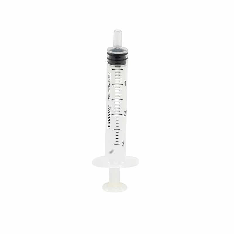 KRUUSE DISP SYRINGE 2ML 3P X100PC