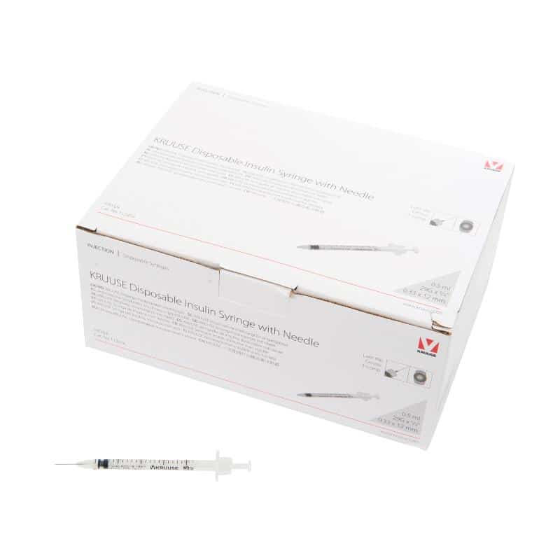 KRUUSE DISP SYR INS.0.5ML 29GX0.5'' X100