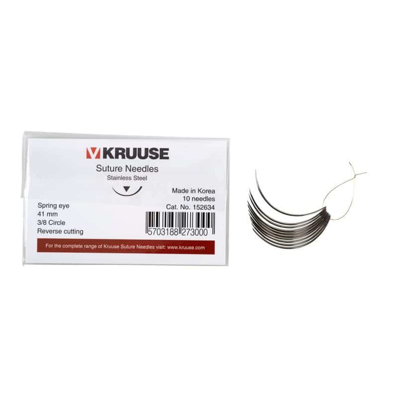 KRUUSE SUTURE NEEDL SPRNGEYE3/8 41MM10PK
