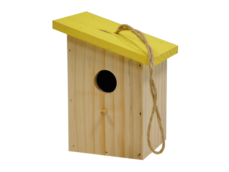 17021- BIRDHOUSE W/L.YELLOW ROOF