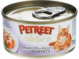 PETREET SFILACCETTI DI POLLO CON GAMBEREtTI 70G
