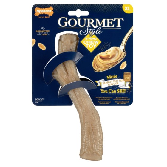 NYLABONE GOURMET STICK PEANUT BUTTER XL