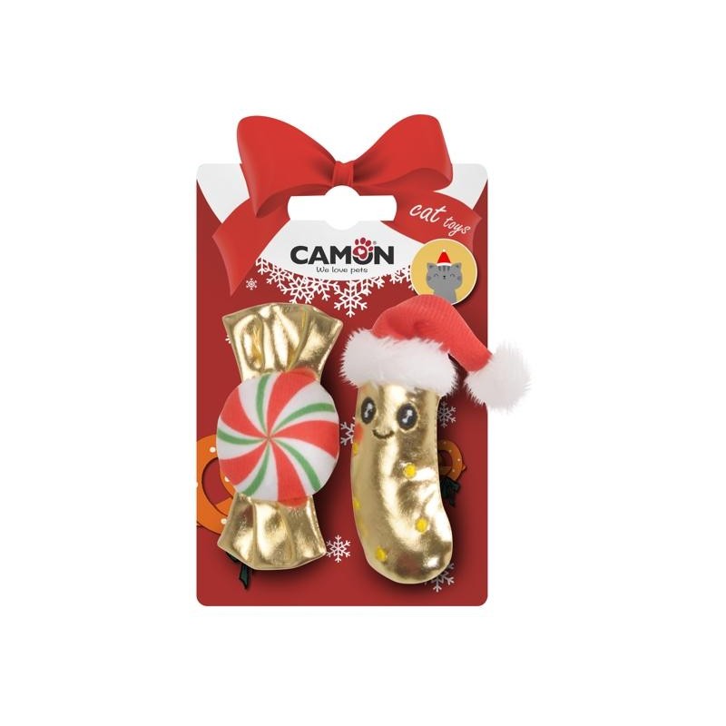 AH9371 XMAS CAT TOY CANDY 2PK