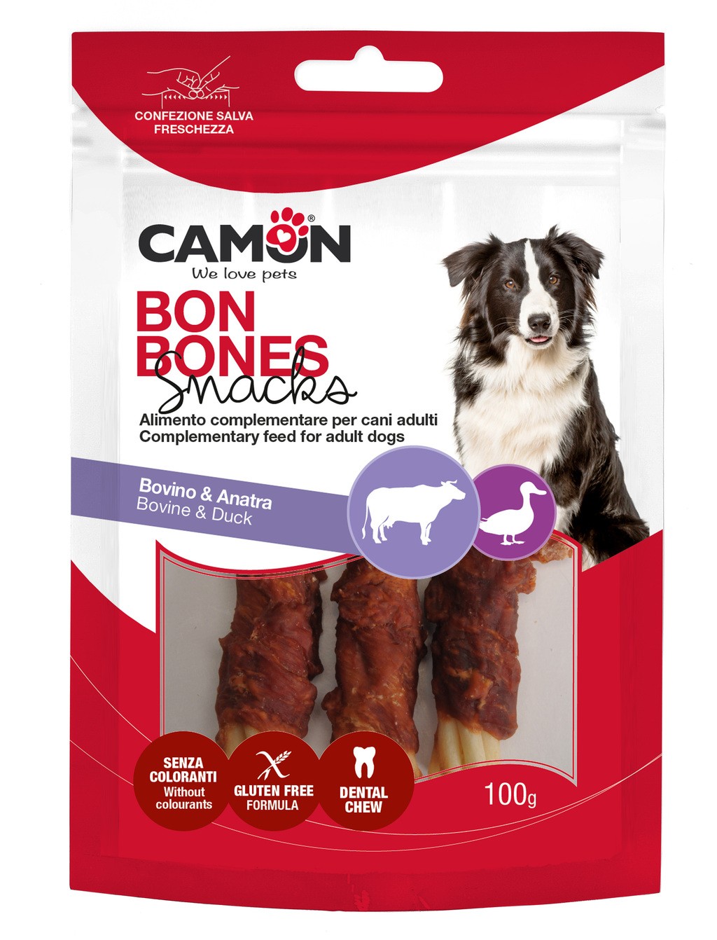 RAWHIDE TWISTS W/DUCK 100G