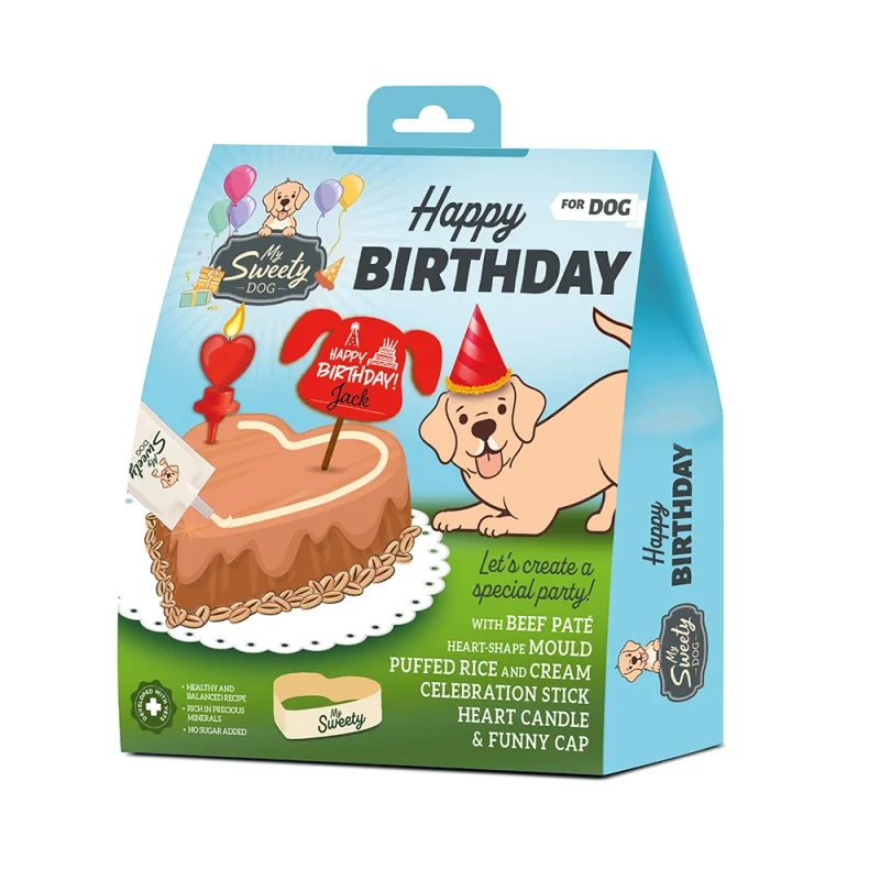 HAPPY BIRTHDAY CAKE DOG BEEF - 112G