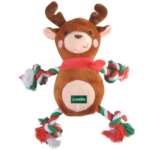 CHRISTMAS PLUSH REINDEER W/SQUEAKER