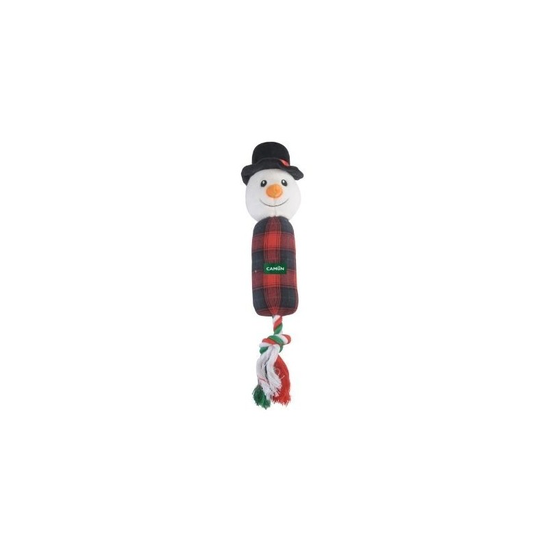 CHRISTMAS PLUSH SNOWMAN W/ROPE