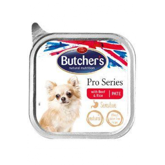 BUTCHER'S PRO SENSITIVE BEEF & RICE 100G