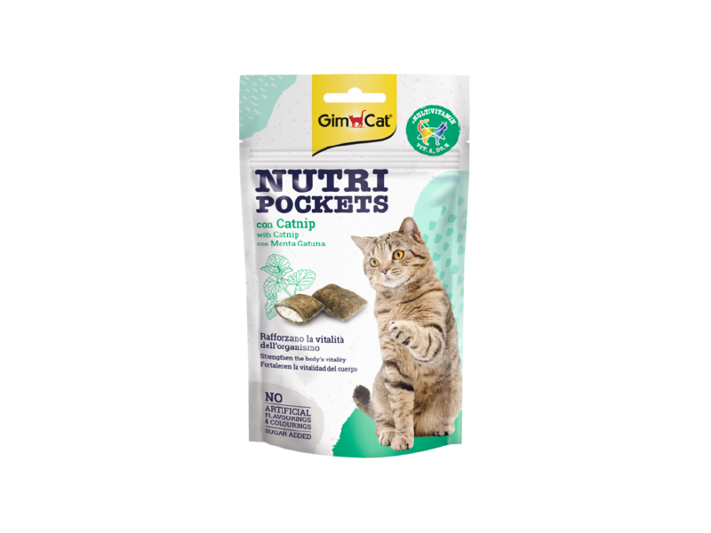 GIMCAT NUTRIPOCKETS W/CATNIP 60G