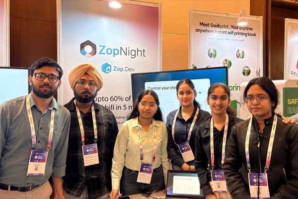 ZopDev Bengaluru office — meeting and whiteboard area