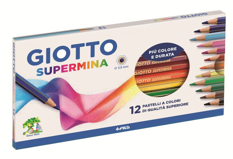COLORI SUPERMINA AST. 12 PASTELLO GIOTTO 235700 FILA NEW