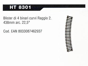 CONF. 4 BINARI CURVI HT8301 LIMA NEW