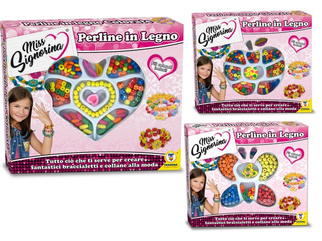 PERLINE COLORATE IN LEGNO  OLTRE 100 PZ 64162 TEOREMA prezzo al singolo pezzo