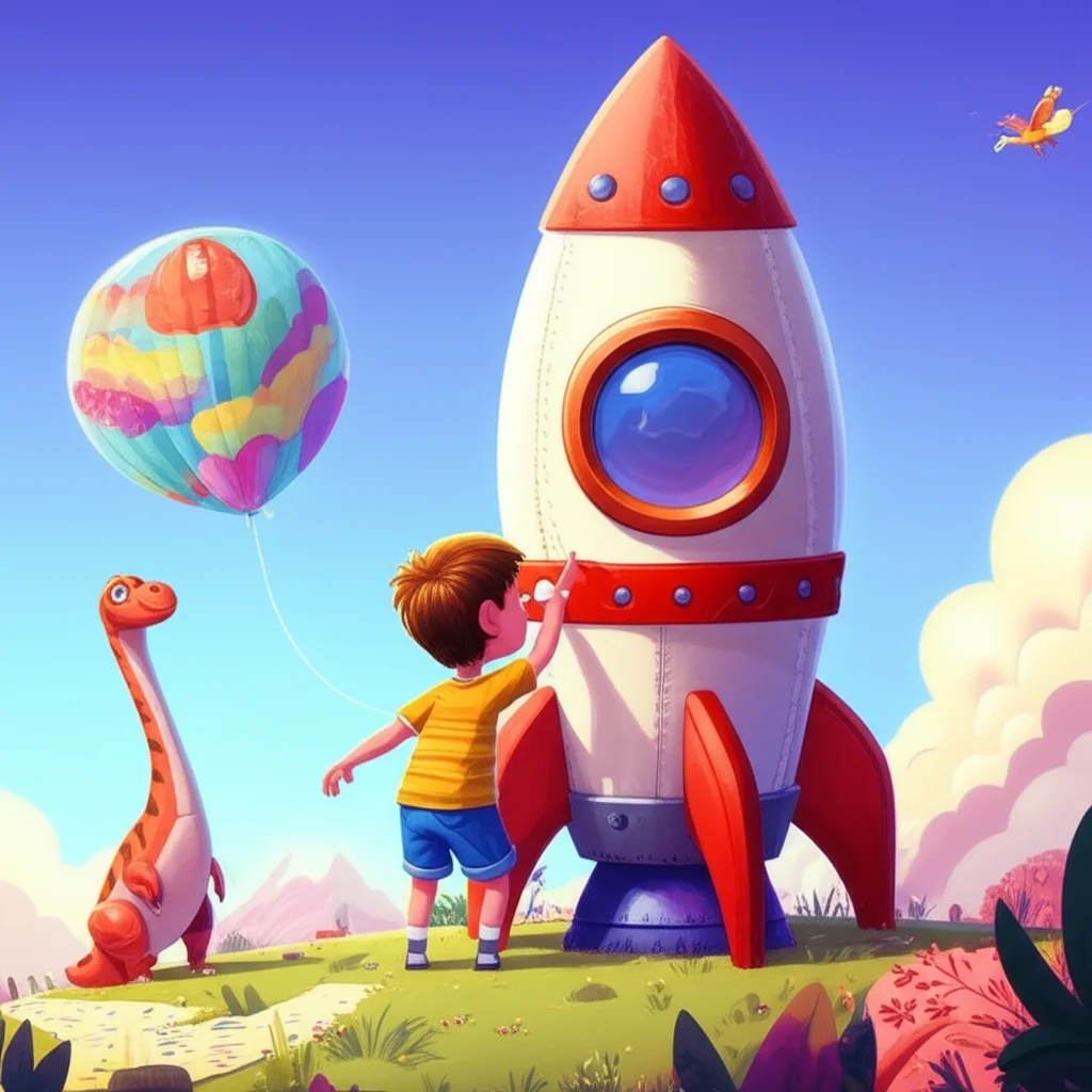 Illustration of Once upon a time, in Indiana, lived a brave little boy named Alex! Alex loved an...