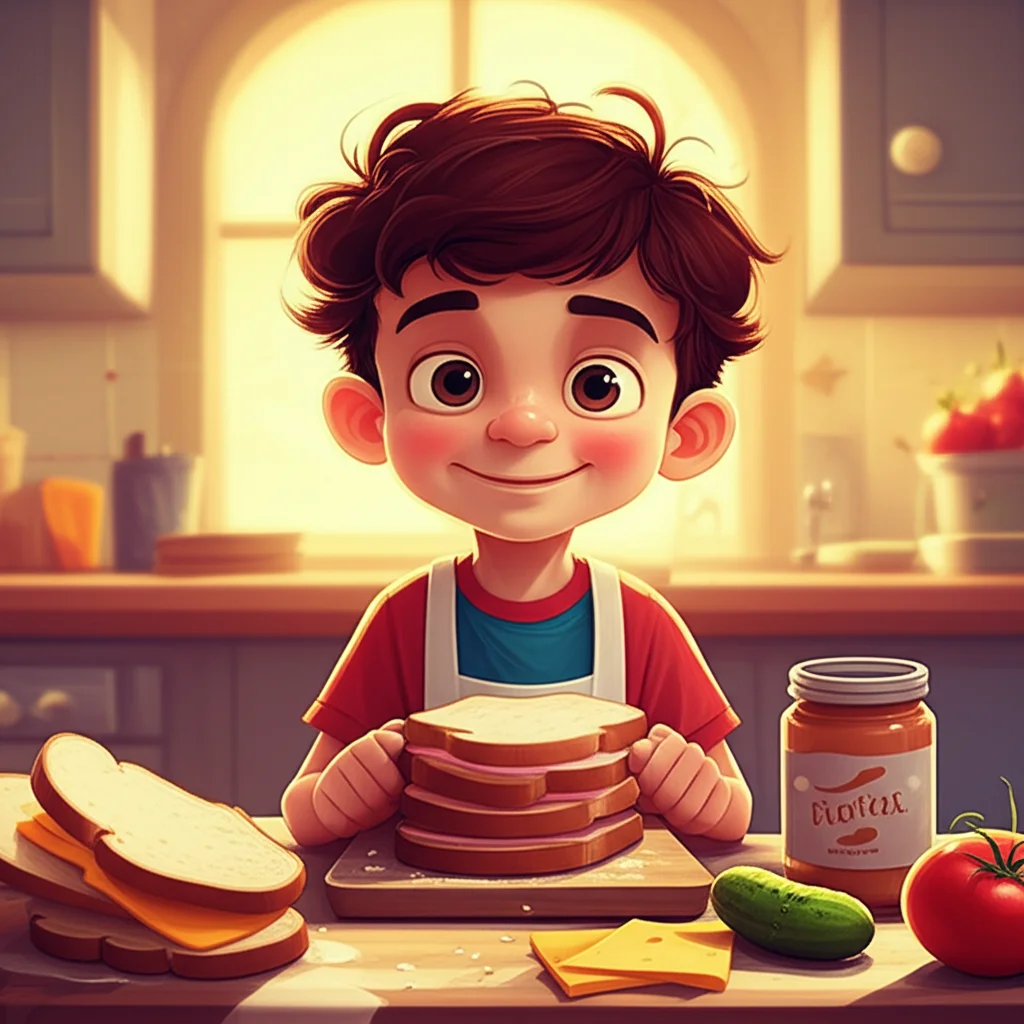 Illustration of Hi I’m Rudy and I love sandwiches, like a LOT. One day I was super hungry after ...