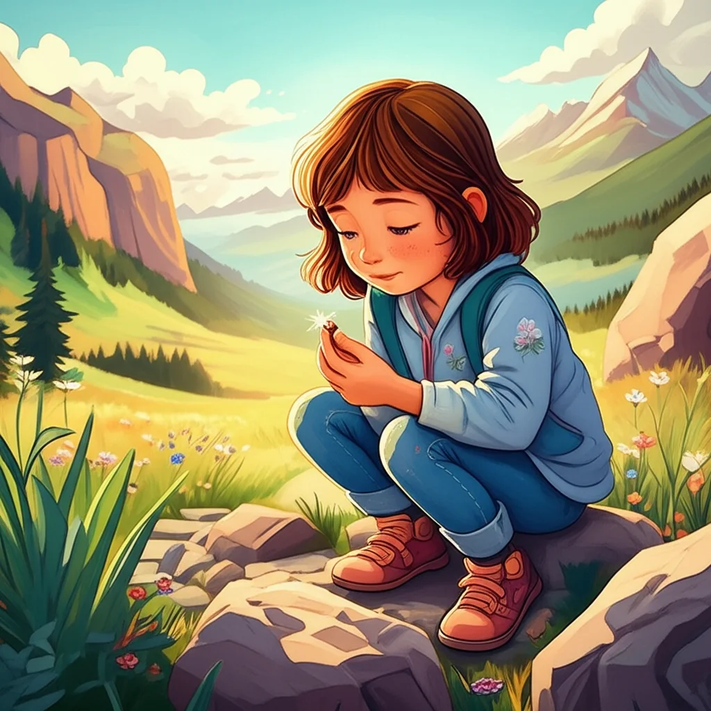 Illustration of Cristina war auf einem aufregenden Wissenschafts-Camp in den Bergen von Colorado...