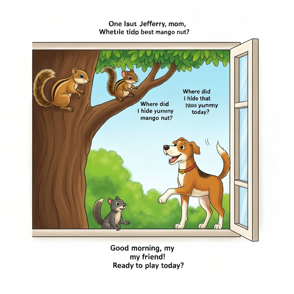 Illustration of One sunny morning, Jeffery woke up not to his mom's gentle call, but to a flurry...