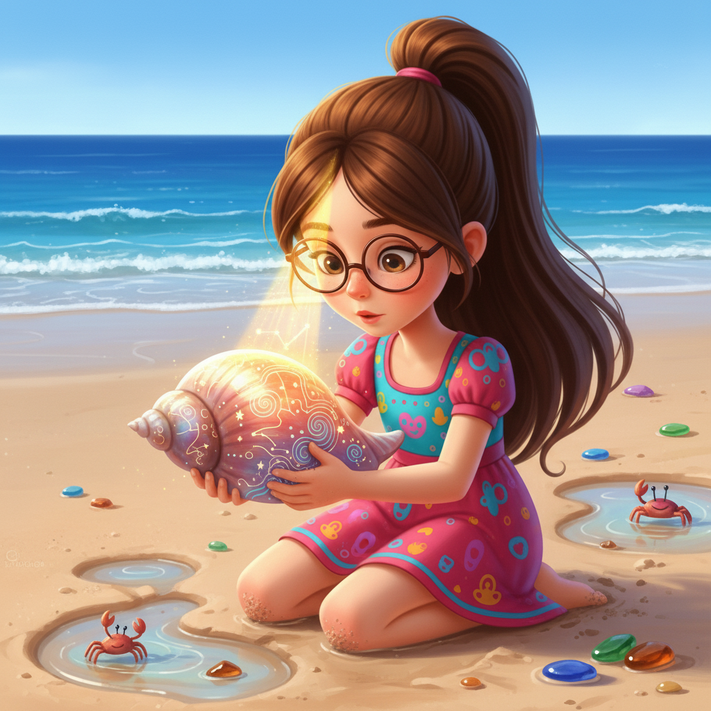 Illustration of Tanishka was no ordinary beachcomber. While other kids built sandcastles, she ma...