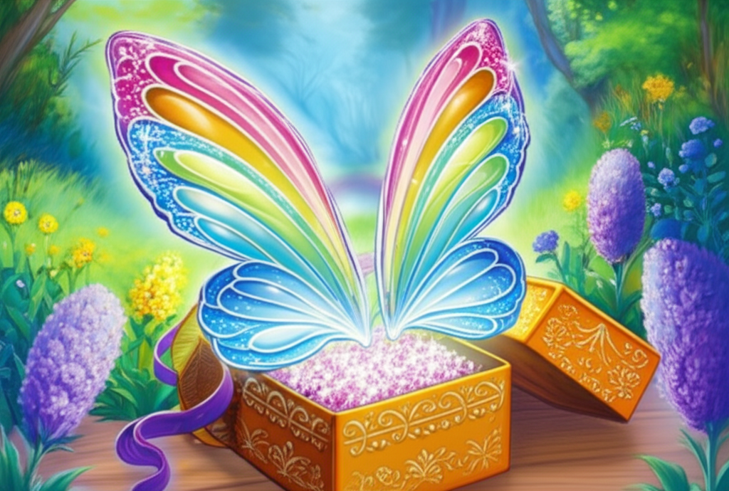 Illustration of Cristina, guess what! One sunny morning, a package arrived just for you. It was ...