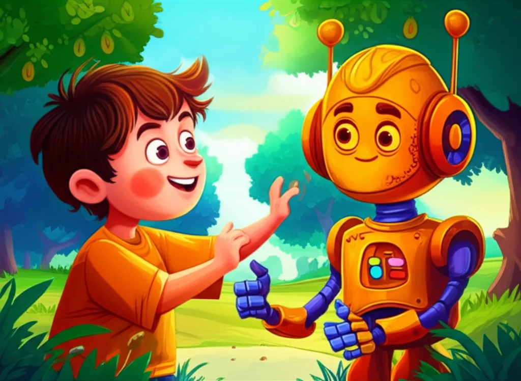 Illustration of Once upon a time, in Indiana, lived a super cool kid named Alex! Alex loved buil...