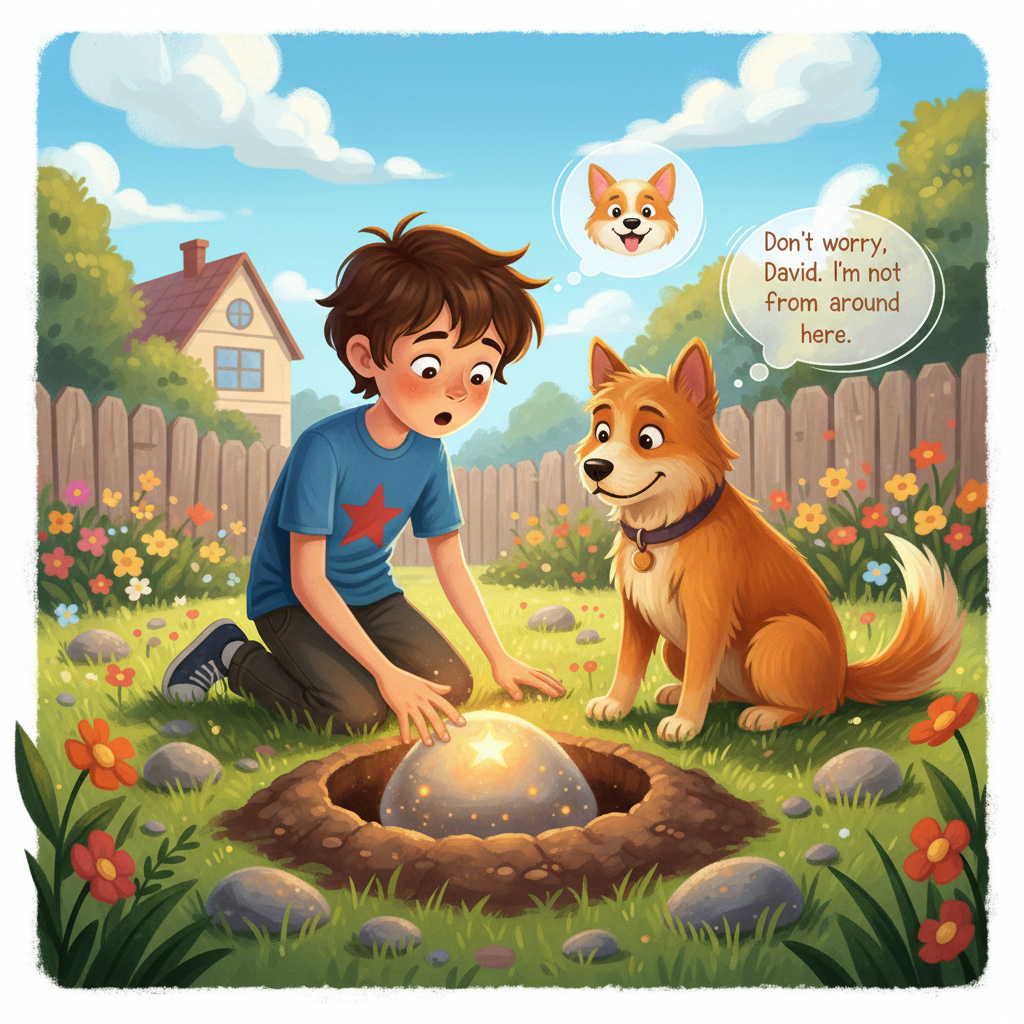 Illustration of David thought his dog, Comet, was the best fetch-playing, belly-rub-loving pup i...