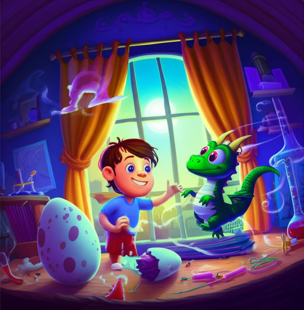 Illustration of One night, Sam, tucked snugly in his bed in his room in Paris, heard a *crack*! ...