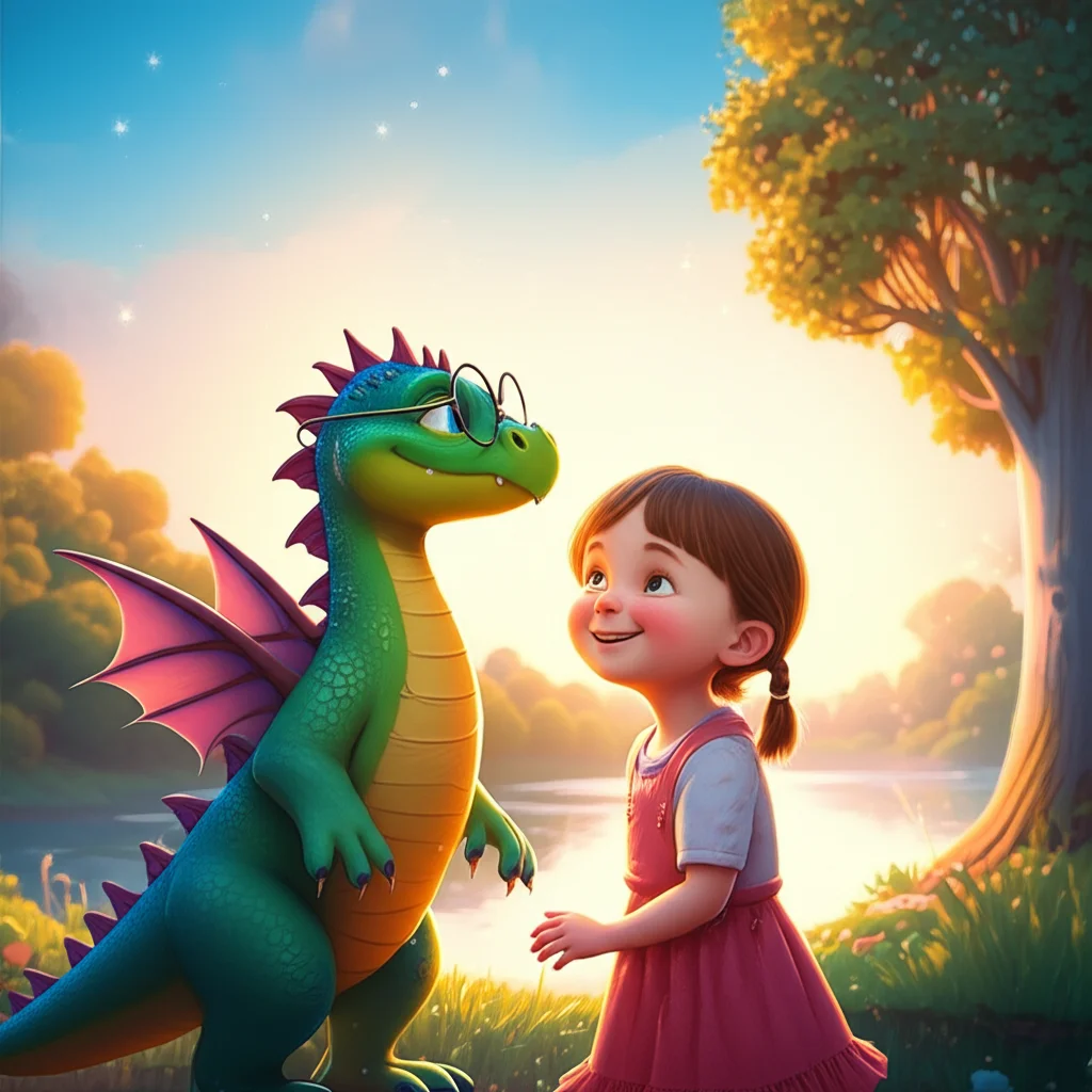 Illustration of Once upon a time, in Indiana, lived a bright little girl named Sunny who loved s...