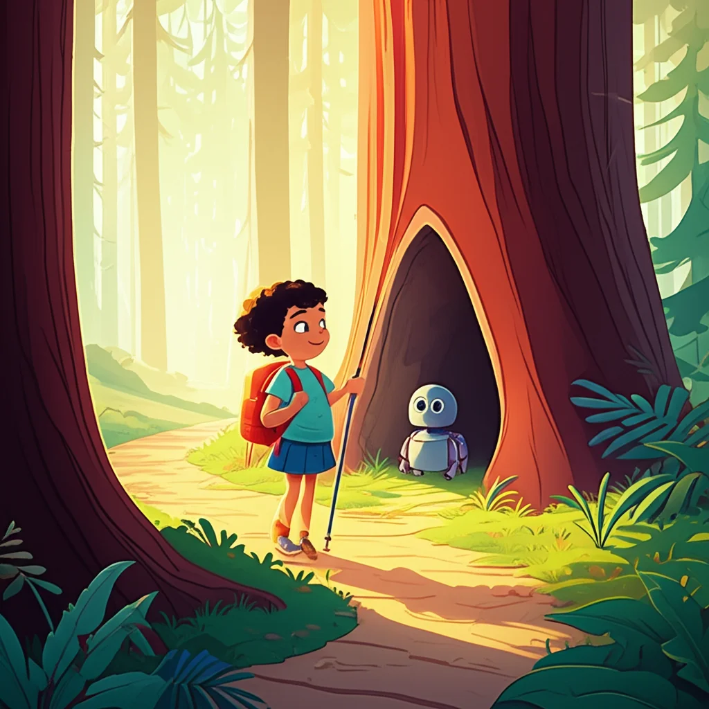 Illustration of Cristina loved hiking! One sunny Saturday, she explored a new trail near her hom...