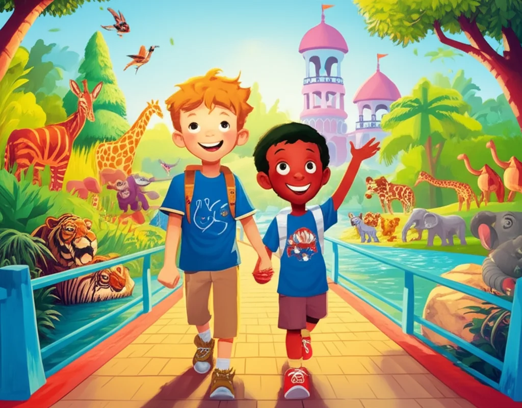 Illustration of Yesterday, Alex, you and your best friend Rudy went on a super fun adventure to ...