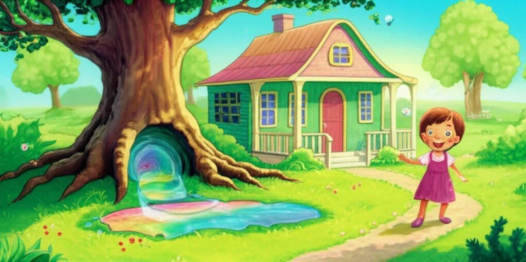 Illustration of Rose, who lived in a cozy house in Indianapolis, loved playing in her backyard. ...