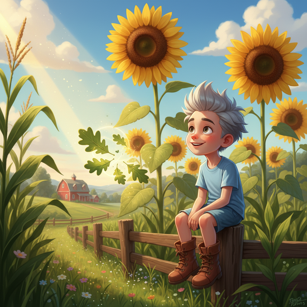 Illustration of One sunny morning in Indiana, a little hero named Zuno listened closely to the w...