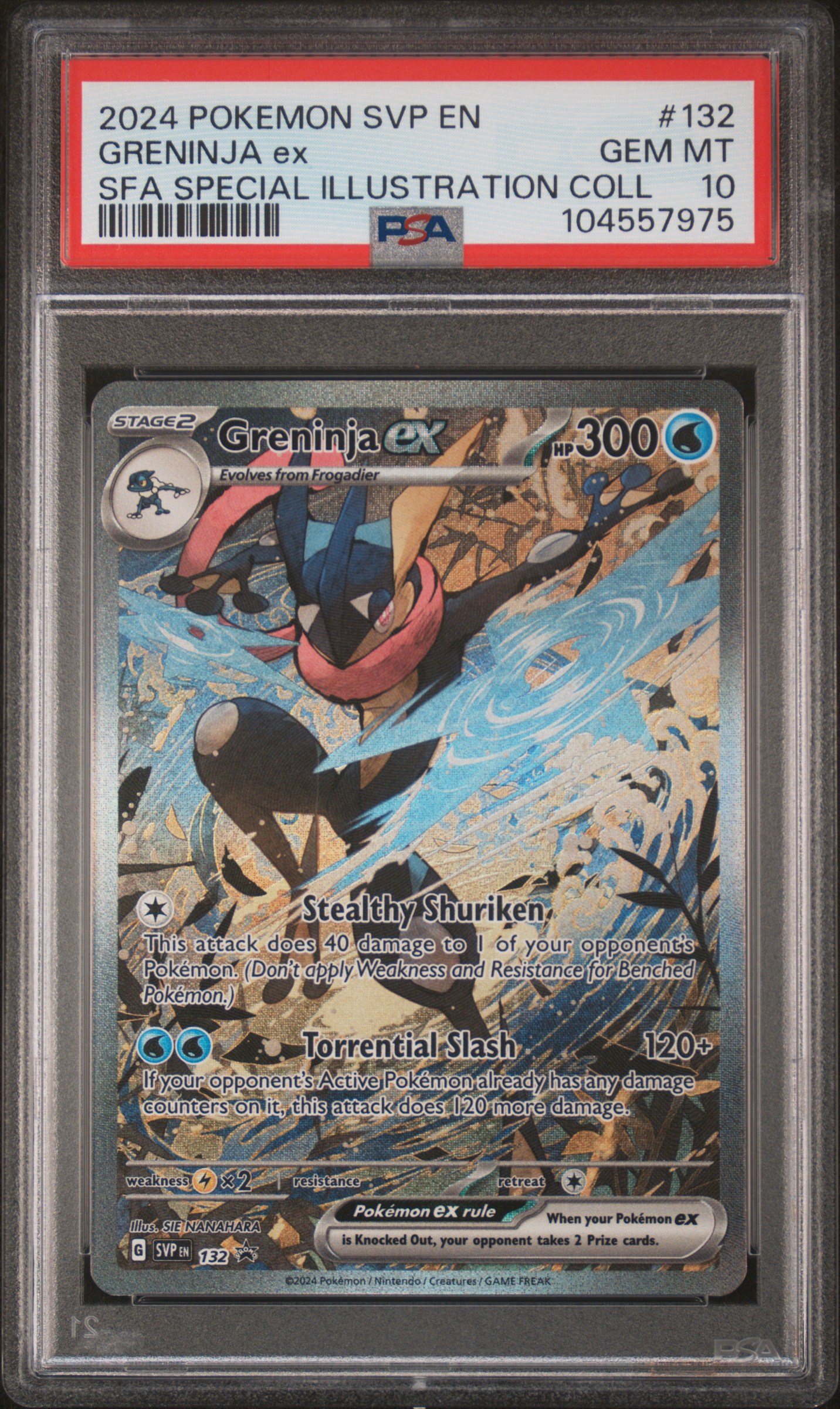 2024 POKEMON SVP EN-SV BLACK STAR PROMO #132 GRENINJA ex SFA SPECIAL ILLUSTRATION COLL