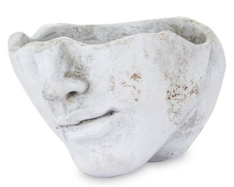 Ghiveci de piatra, figura, gri, 20x22x13 cm