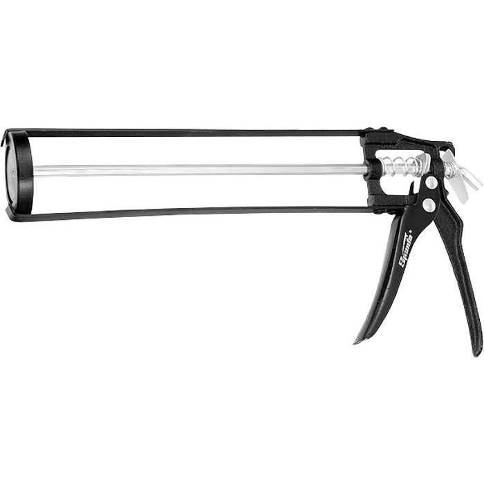 Pistol pentru silicon, 310 ml, tip „schelet”, consolidat, cu fixator, piston hexagonal 6mm, SPARTA